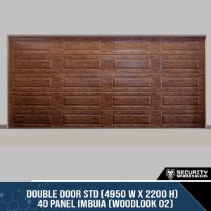 Double Door STD (4950 W x 2200 H) – 40 Panel Imbuia (Woodlook 02)