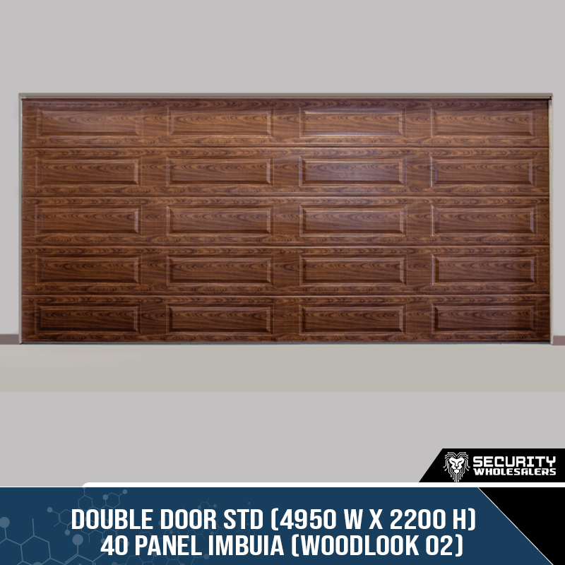 Double Door STD (4950 W x 2200 H) – 40 Panel Imbuia (Woodlook 02)