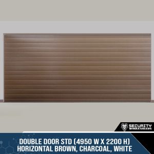 Double Door STD (4950 W x 2200 H) Horizontal BROWN, Charcoal, White