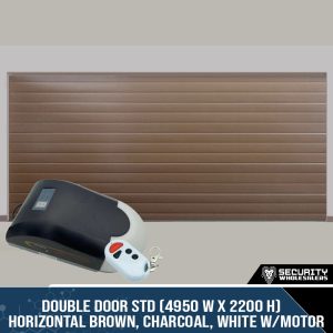 Double Door STD (4950 W x 2200 H) Horizontal BROWN, Charcoal, White With Motor