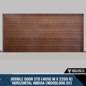 Double Door STD (4950 W x 2200 H) – Horizontal Imbuia (Woodlook 02)