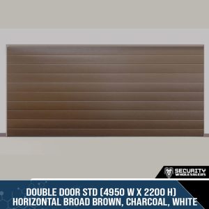 Double Door STD (4950 W x 2200 H) Horizontal Broad Brown, Charcoal, White