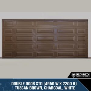 Double Door STD (4950 W x 2200 H) Tuscan Brown, Charcoal, White