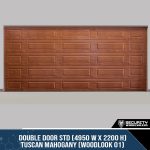 Double Door STD (4950 W x 2200 H) Tuscan Mahogany (Woodlook 01)