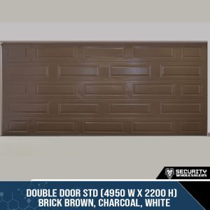 Double Door STD (4950 W x 2200 H) Brick Brown, Charcoal, White