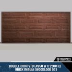 Double Door STD (4950 W x 2200 H) – Brick Imbuia (Woodlook 02)