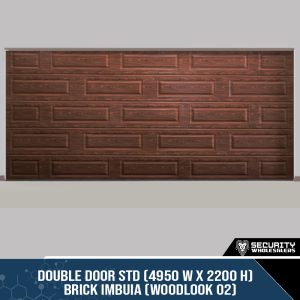Double Door STD (4950 W x 2200 H) – Brick Imbuia (Woodlook 02)