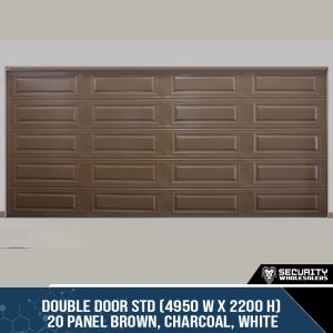 Double Door STD (4950 W x 2200 H) 20 Panel Brown, Charcoal, White
