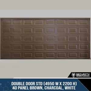 Double Door STD (4950 W x 2200 H) 40 Panel Brown, Charcoal, White
